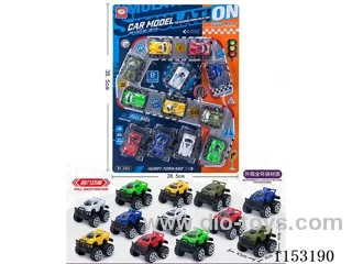 2 6-colour pull back racing cars (environmentally friendly material) 12PCS