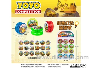Construction Vehicle Bearing Lighted Yoyo 12PCS
