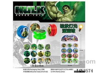 Hulk bearing lighted yo-yo 12PCS