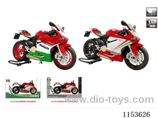 1:12 Scooter Alloy Warhawk Motorcycle with Base