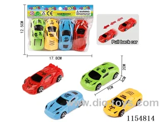 4 pull back car models4PCS