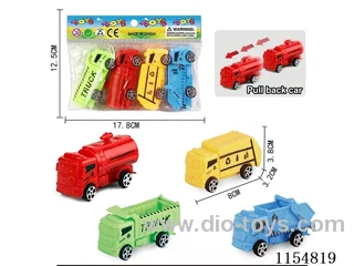 4 pull back Sanitation Vehicle4PCS