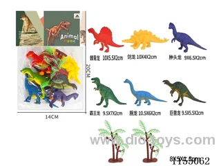 4’ Dinosaurs 6pcs + 2 Trees