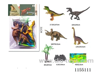 6 inch dinosaurs 4 + 1 tree + 1 stone