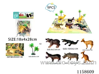 9PCS Wildlife Scene Map Set