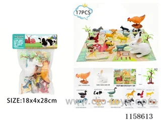 17PCS Farm Animal Scene Map Set
