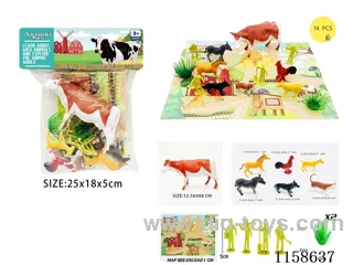 14PCS Farm Animal Scene Map Set