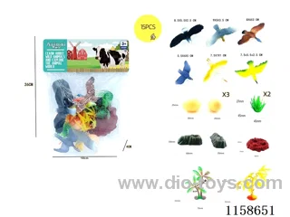15PCS Bird Models Set