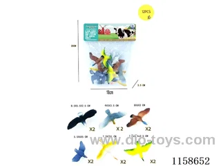 12PCS Bird Models Set