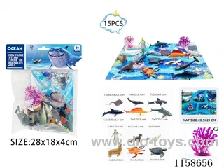 15PCS Marine Animal Scene Map Set