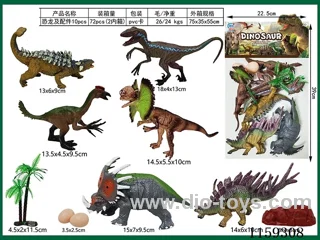 Dinosaurs & Accessories 10Pcs