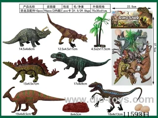 Dinosaurs & Accessories 9Pcs