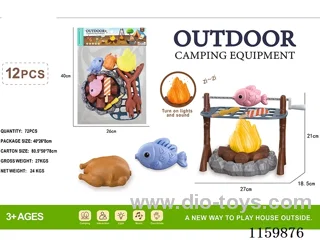 12PCS Outdoor Lights Sound Effects Camping Set - Fire Pile 3AA(not included battery)
