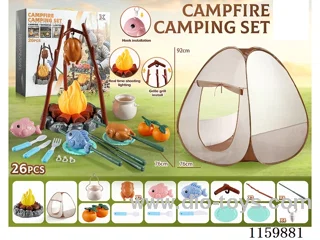 26PCS Outdoor Lights & Sounds Camping Set - Fire 3AA(not included battery)
