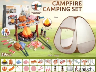 39PCS Outdoor Lights & Sounds Camping Set - Fire Pile 3AA(not included battery)
