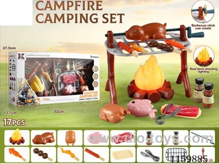 17PCS Outdoor Lights & Sounds Camping Set - Fire 3AA(not included battery)