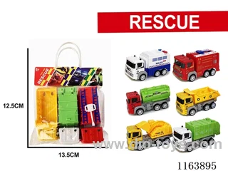 3PCS pulling back engineering vehicles