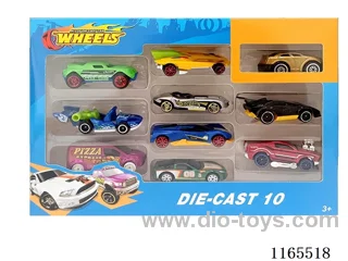 1:64 10PCS free wheel alloy car