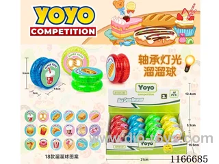 Dim Sum Bearing Lighted Yoyo 12PCS (Patterns Mixed Randomly)
