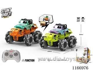 1:28 2.4G rc stunt car included battery