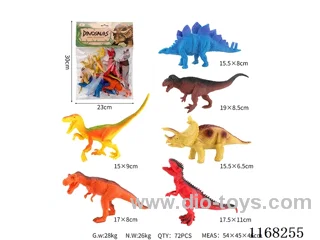 Hollow Colourful Dinosaurs 6pcs