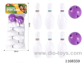 14CM white bowling ball 6pcs+2 balls