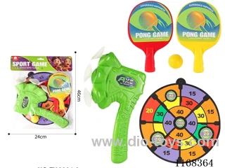 Suction cup axe target + big table tennis paddle