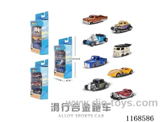 free wheel alloy car 3PCS