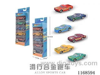 free wheel alloy car 5PCS