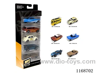 1:64 free wheel Alloy Cars 6 models 5PCS
