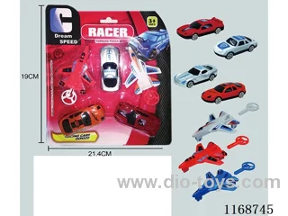 3PCS free wheel cars +2PCS airplane