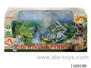 Dinosaur Set (Dinosaur and airplane with sound and Light) (included 6*AG13)