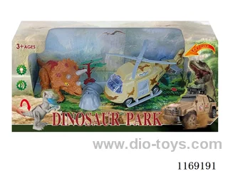 Dinosaur Set (Dinosaur and airplane with sound and Light) (included 6*AG13)