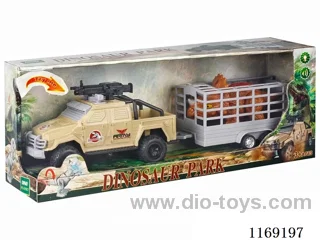 Dinosaur trailer (Dinosaur and tape sound and light) (included 6*AG13)