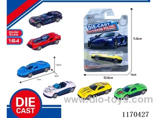 6 Mixed Packs free wheel alloy car