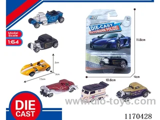6 Mixed Packs free wheel alloy car