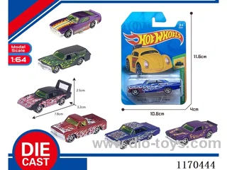 6 Mixed Packs free wheel alloy car