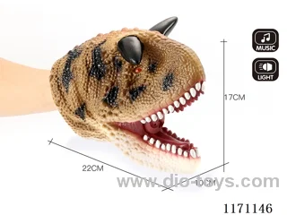 Vinyl Dinosaur Hand Puppet with Lights and Sounds