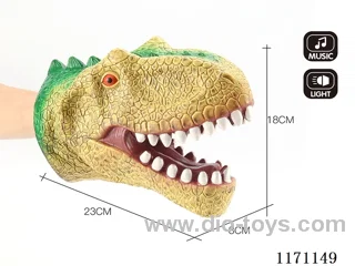 Vinyl Dinosaur Hand Puppet with Lights and Sounds