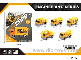 Alloy skidding short head engineering car 5 mixes