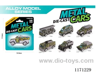 Alloy Scooter Military Vehicles 6 Assorted