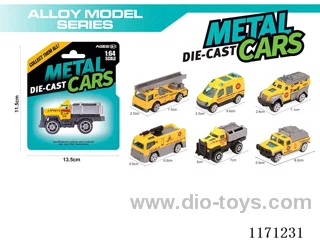 Alloy Scooter Fire Truck 6 models mix