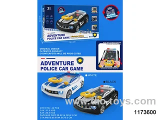 police car game in color box