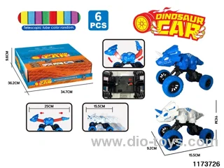 Lighted Retractable Inertia Dinosaur Car