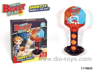 Basketball game with a tumbler