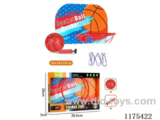 38*34*28cm Hanging Iron Frame Wooden Basketball Board 【English Packing
