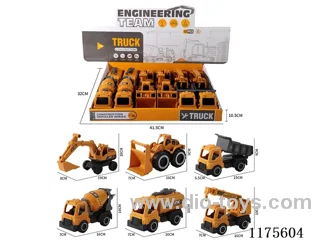 sliding six construction trucks 12 PCS