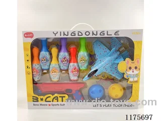 Bowling + airplane gun sports set