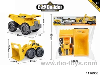 Oversized bulldozer + truck