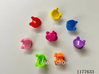 Solid color bear hair clip 2000 / medium pack